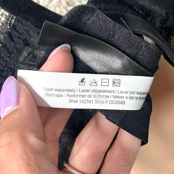 Adore Me Bra Women’s 40DD Black Floral Lace - Picture 7 of 7